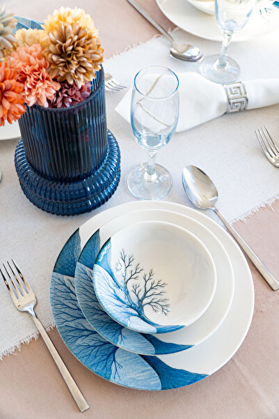 Farika Porselen MİHRİ 18 Parça 6 Kişilik Yemek Takımı