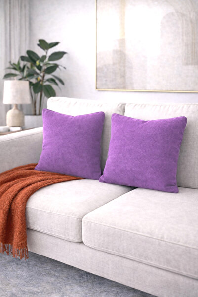 GOCCIA HOME Husă pentru pernă decorativă din 2 piese, din bumbac texturat, mo...