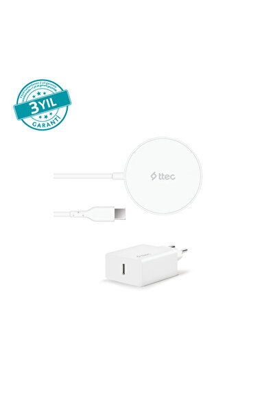 Ttec AirCharger M+ MagSafe Uyumlu Kablosuz Şarj Aleti ve PD 20W Seyahat Şarj ...