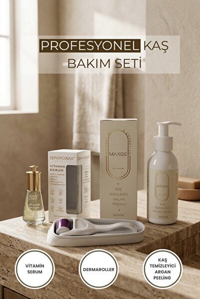 Serap Çınar Cosmetics 3'lü Profesyonel Kaş Bakım Seti Ev Kullanımına Uygun