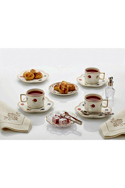 BAKIR KÖY Mien Zarif Çiçek Desenli 2Li Porselen Fincan Takımı