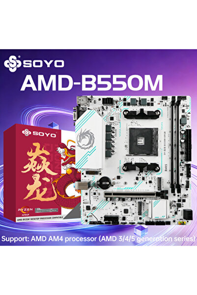 Choice AMD B550M SOYO AMD B550M Gaming Motherboard USB3.1 M.2 Nvme Sata3 DDR4...