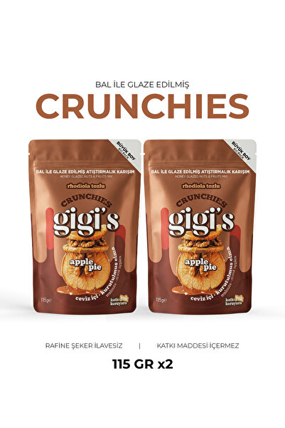 Gigis Food فطيرة التفاح المغطاة بالعسل مع خليط كرانشي، عبوة من قطعتين