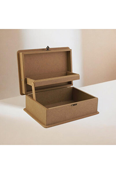 SEKAY AHŞAP Ahşap- Boyanabilir- Klipsli Asansörlü Takı-makyaj-aksesuar-orta b...