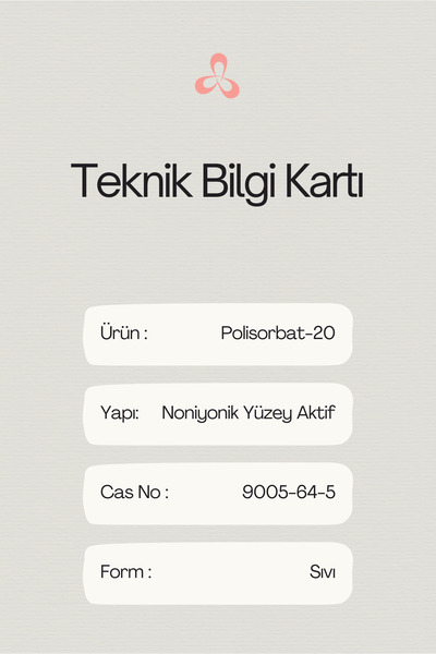 Nadir Kimya Polisorbat-20 100 Gr - (Polysorbate 20) – Solubilizer & Emülgatör - Hammadde