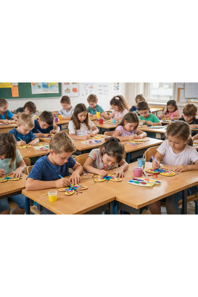 Tuvalia 1 Adet Kelebek Figürü Ahşap Boyama Kendin Boya Okul Çocuk Etkinliği 1...
