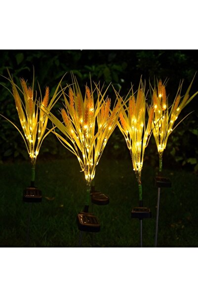 gaman 2'li Güneş Enerjili Buğday Başak LED Bahçe Lambası - Dekoratif Solar Ba...