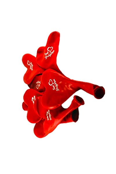 partidolu I Love You Printed Heart Balloon 10 Pieces