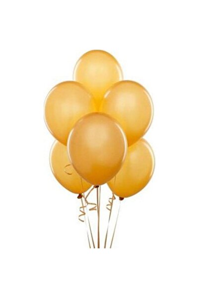 Pandoli بالون لاتكس ذهبي معدني بلون بيرليسسينت 10 قطع