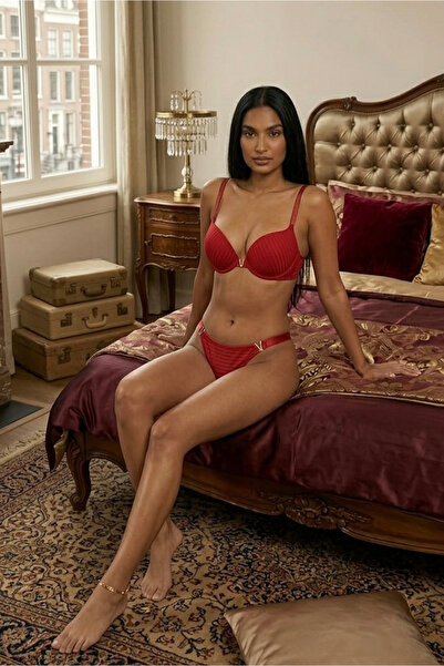 Lorinyo Padded V-Neck Women's Bra Set