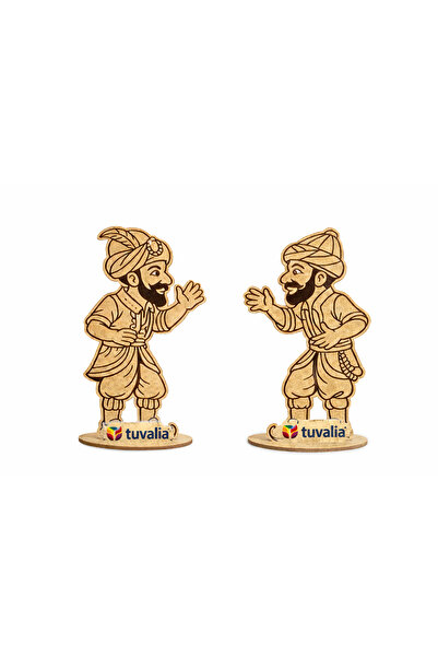 Tuvalia Hacivat & Karagöz Ahşap Etkinlik Boyama Standlı 1 adet