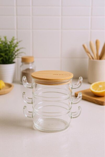 Bambum Modena - 3-Piece Glass Storage Container with Bamboo Lids