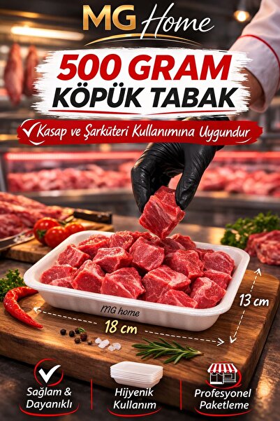 VENON 50 Adet ❤️ 500 Gramlık Dikdörtgen Köpük Tabak ❤️ 18 Cm x 13 Cm ❤️ Manav...