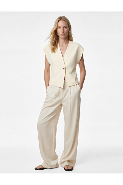 Koton Vestă asimetrică cu decolteu la două piepturi și accesorii metalice făr...