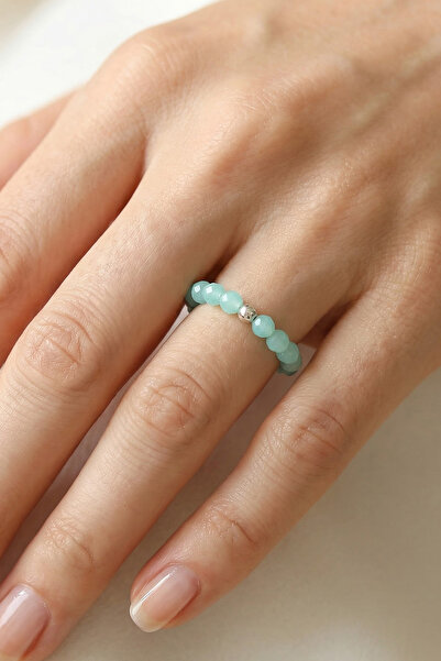 Taş Sandığı Amazonite Stone Elastic Ring – 3.5 mm