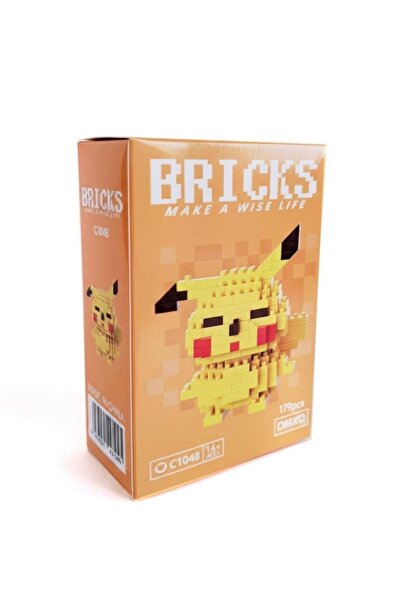Genel Markalar - Bricks Pikachu Pokemon 3d Yapboz Puzzle Yapı Oyuncakları