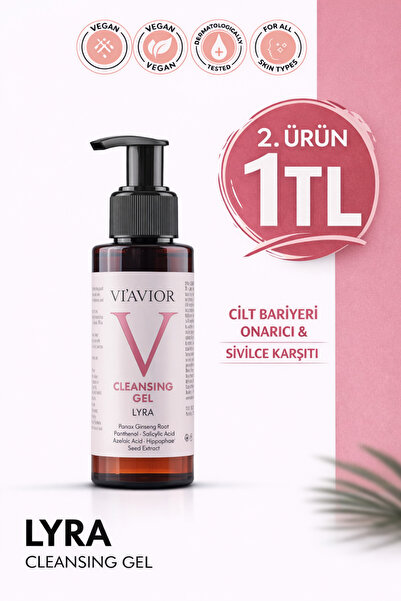 VİAVİOR KOZMETİK جل ليرا لتنظيف الوجه نباتي، منقي ومضاد للتجاعيد، مصلح، بخلاص...