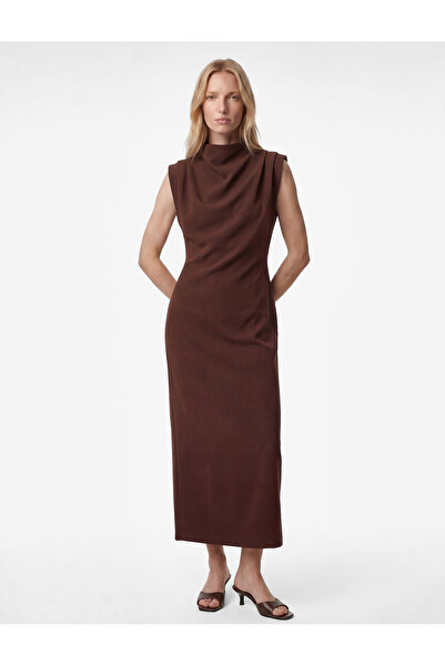 Koton guler ridicat Rochie lungă din crep, fără mâneci