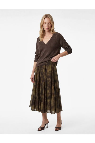 Koton Comfortable Fit Batik Print Midi Flared Skirt