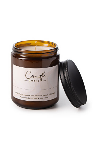 Candle Corner Σετ 3 κεριών σόγιας με άρωμα λευκού μόσχου σε κεχριμπαρένιο ποτήρι