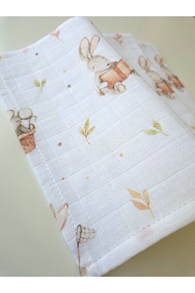 jr.bunnies 100% Cotton Muslin Mouth Wipes - Bunnies