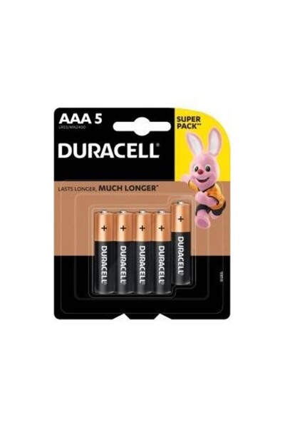 Duracell Baterii R3 de bază, alcaline AAA, 5 buc.