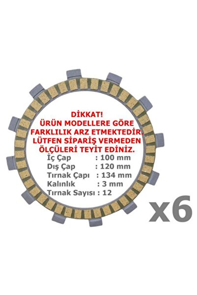 Genel Markalar SR250-NK250 DEBRİYAJ BALATASI 6 LI