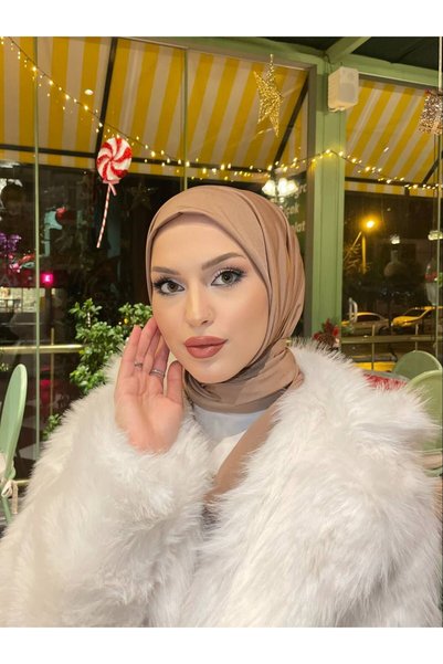 SAYRA Shawl Light Caramel Ready Shawl Syr002