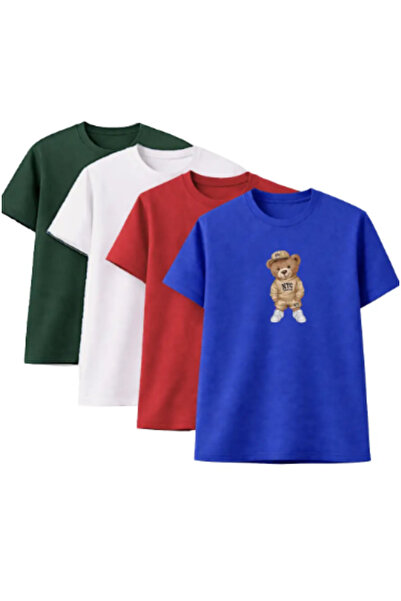 CLAYES Unisex supradimensionat tricou Ursuleț de pluș NYC cu imprimeu – Pache...