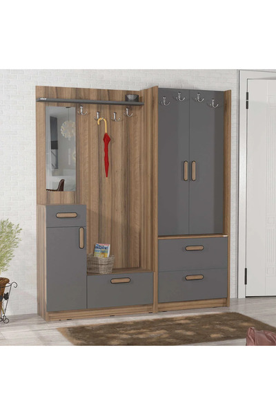 Abre vm_36348 ANTRASİT vestiyer portmanto ayakkabılık