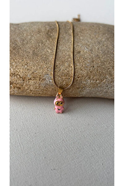 Doğaltaş Masalları قلادة لابوبو من الفولاذ الوردي