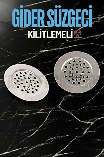 NİVENE Lockable Metal Sink Sink Strainer 2 Pcs