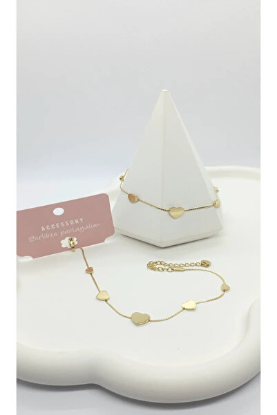 ndjewelry سوار قلب صغير ذهبي اللون