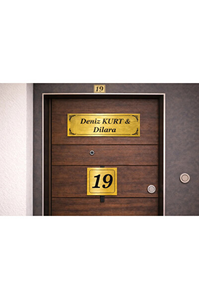 Outdoor One Kişiye Özel Kapı İsimliği Klasik Ev Dış Kapı İsimliği Çelik Kapı ...
