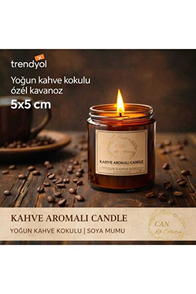 shop Kahve Aromalı Cam Kavanoz Mum