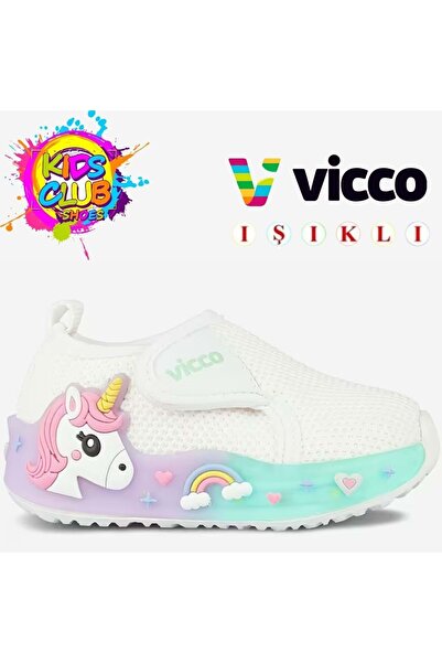 Vicco حذاء رياضي للأطفال من جيلي فيرست ستيب بيبي O طبي باللون الأبيض