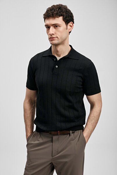 Lufian 111090137 Ανδρικό T-Shirt Bold Βαμβάκι τεμαχίων Ανδρικό T-Shirt ΜΑΥΡΟ