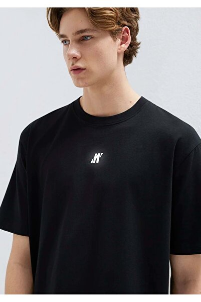 Mavi M0613438 Tricou Pro Logo cu imprimeu Bărbați tricou NEGRU