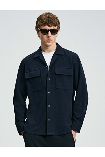 Lufian 112010670 Ador Erkek Basic Gömlek Regular Fit Erkek Gömlek SİYAH