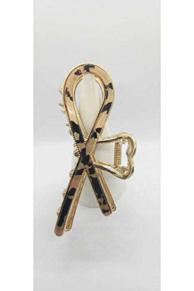 ndjewelry مشبك مزلاج بنمط الفهد (تفاصيل سوداء)
