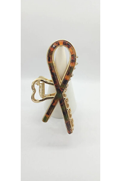 ndjewelry مشبك مزلاج بنمط الفهد (تفاصيل خضراء)