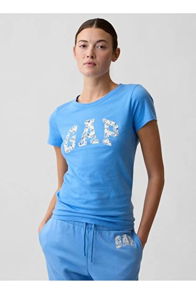 GAP Тениска с лого 729555 V-Gap Ss Clsc Tee Дамска тениска СИНЬО