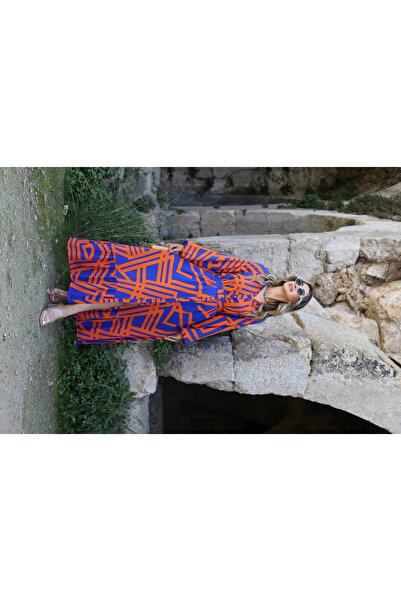 bytugcekaya Plavo-narandžasta haljina sa šarom, Kaiš komad