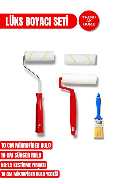 Genel Markalar Adres 4'lü Boyacı Seti Rulo Fırça Seti Badana Seti