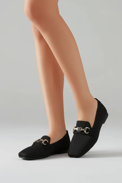 Alphus Κομψά γυναικεία πλεκτά μπαλαρίνες με κούμπωμα Vollex