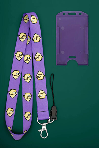 Apptakı Mor Katil Civciv Boyun İpi Boyun Askı İpi Boyun Askısı ve Kartlık - A...