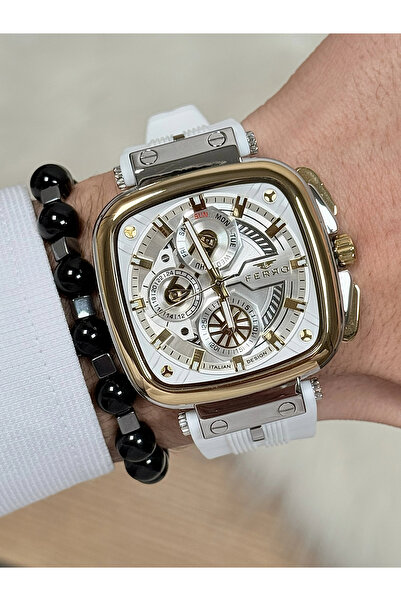 FERRO Yellow Silicone Cord Men's Wristwatch Fm11352D-D