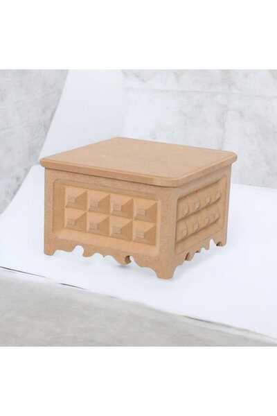 SEKAY AHŞAP Ahşap Boyanabilir Takı-makyaj-aksesuar Dekoratif Çok Amaçlı Küçük...