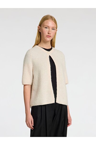 Selected Femme Strickjacke Wollgemisch Kurzarm