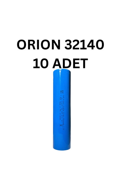 Orion 10 Adet 32140 Pil LiFePo4 3.2V 15000 mAh 3C IFR32140 Mavi